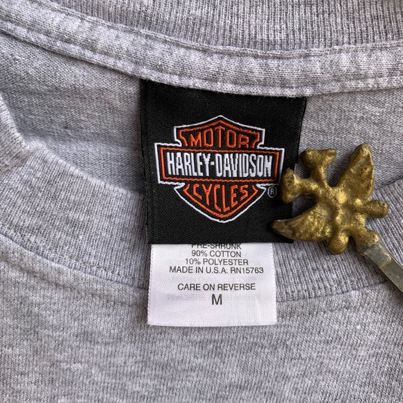 Vintage 2002 Harley Davidson Long sleeves Shirt Size M Cherokee Iowa - Picture 2 of 7